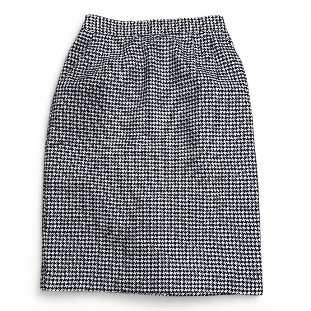 Norton McNaughton Vintage 80s 90s Houndstooth Pencil Skirt Sz 8‎ Wool Career
